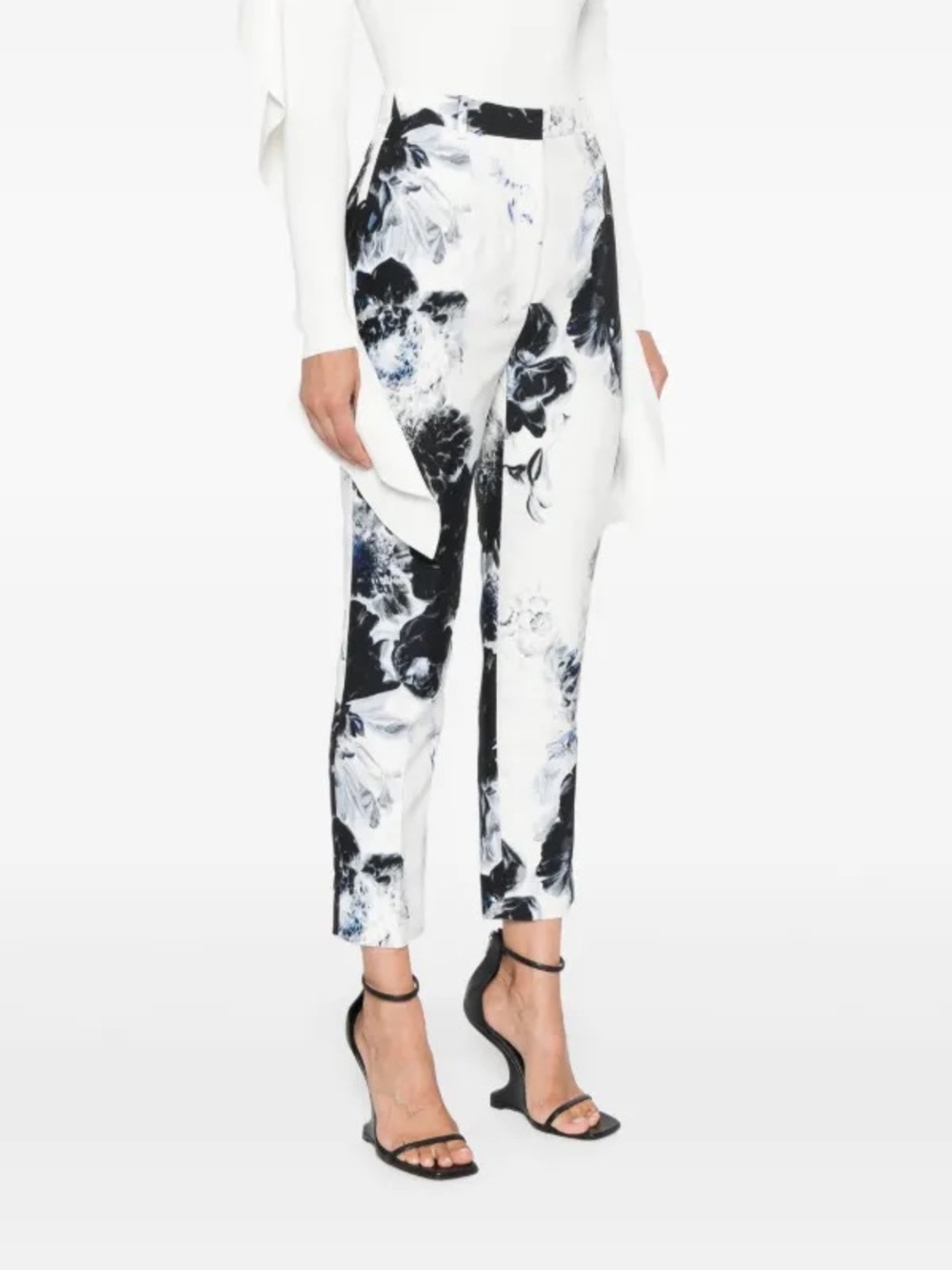 Alexander McQueen X-ray Flower Satin Pant - Picture 6 of 14